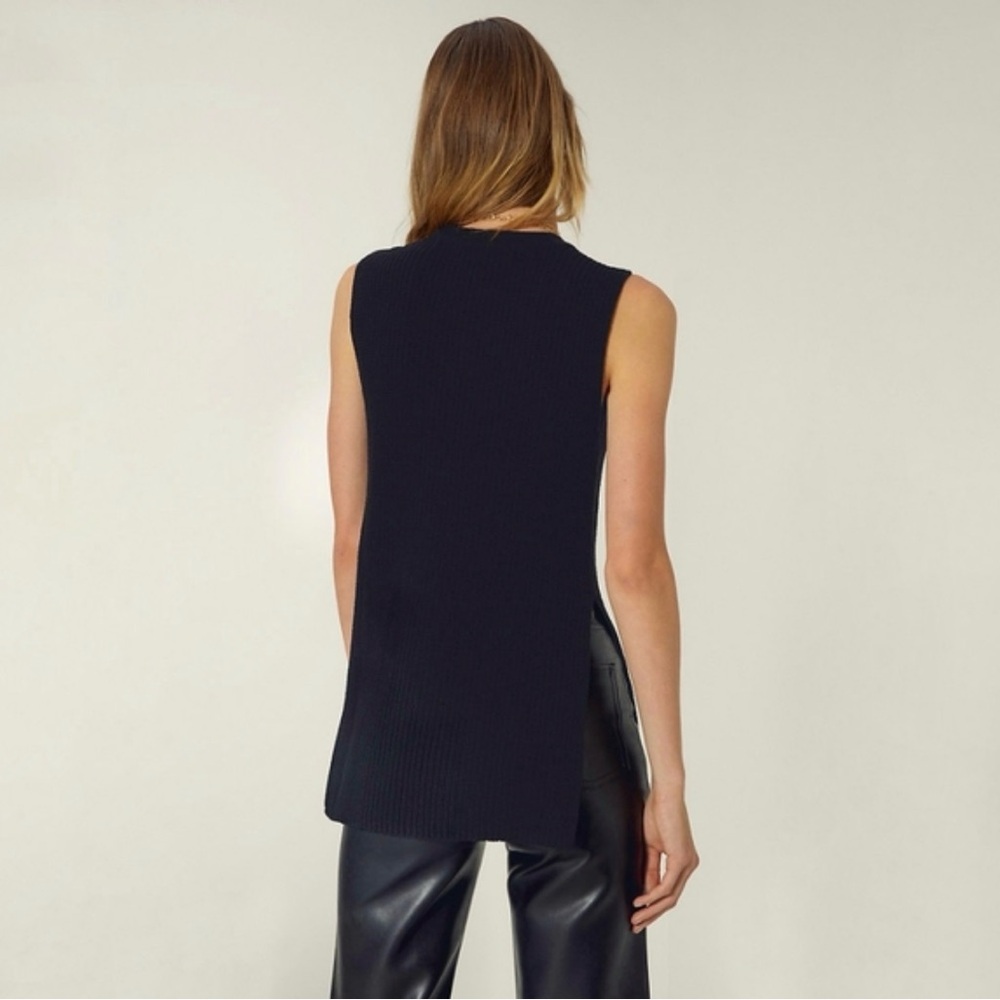 Aritzia | Wilfred Palmier Sleeveless Tunic Sweater Vest Black | US M - Picture 5 of 16